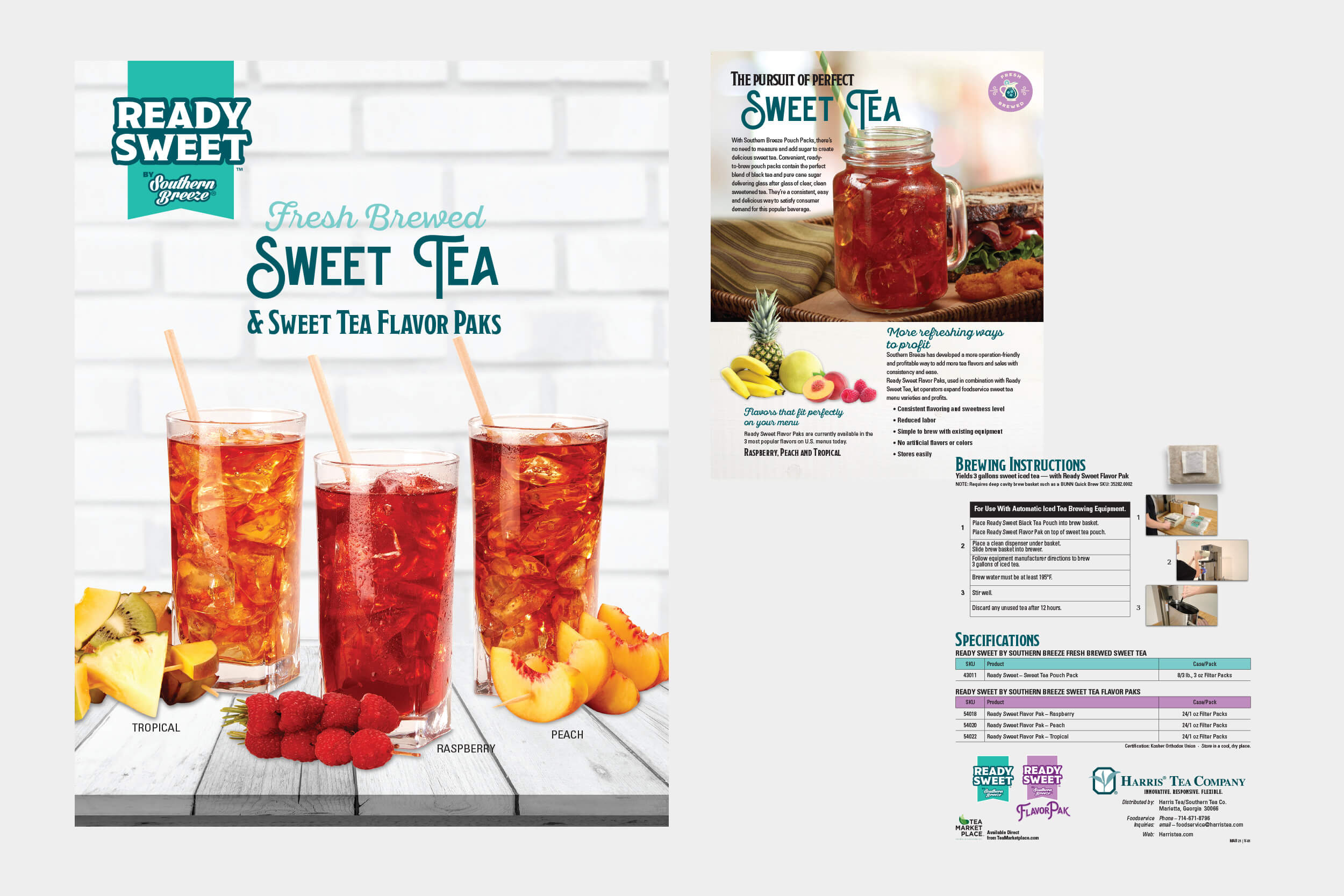 Harris Tea Sweet Tea Brochure