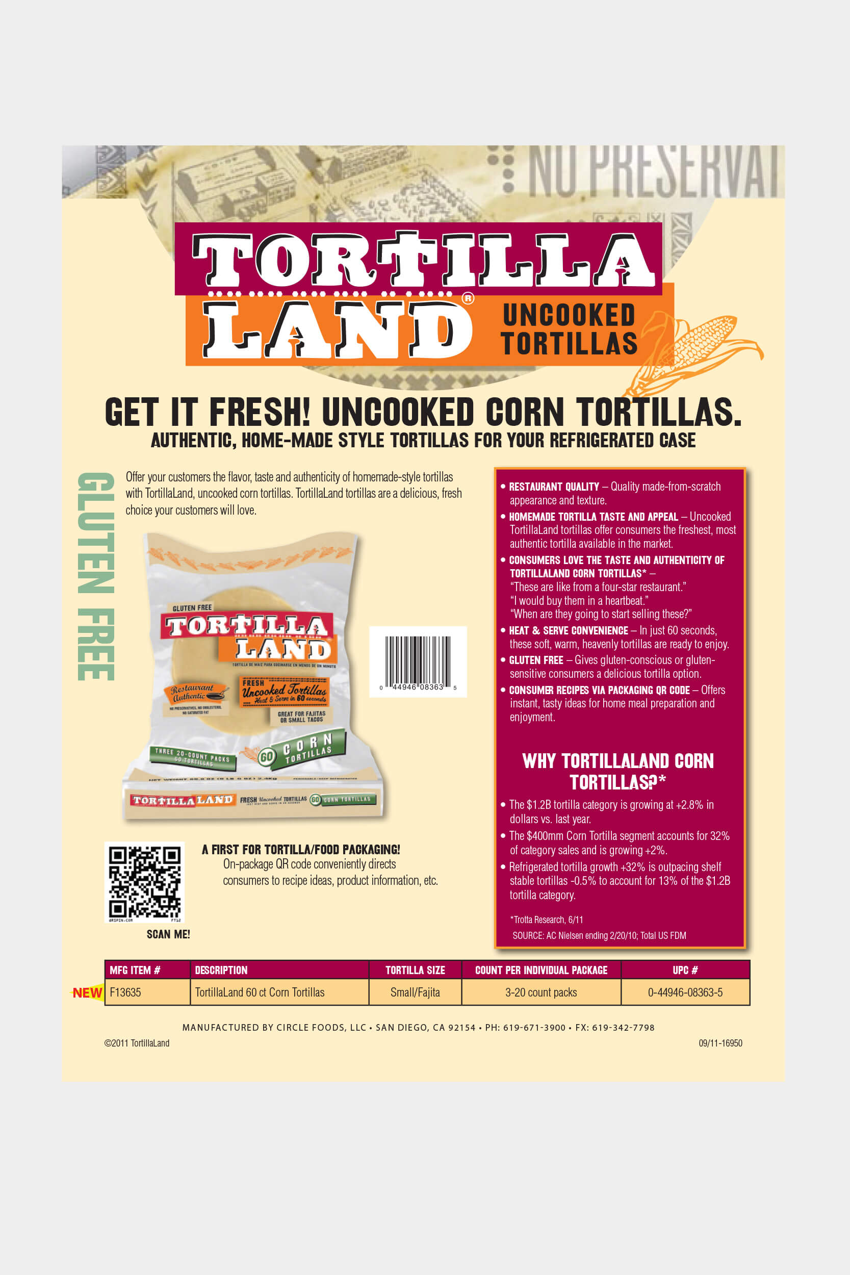 Circle Foods Corn Tortilla Brochure