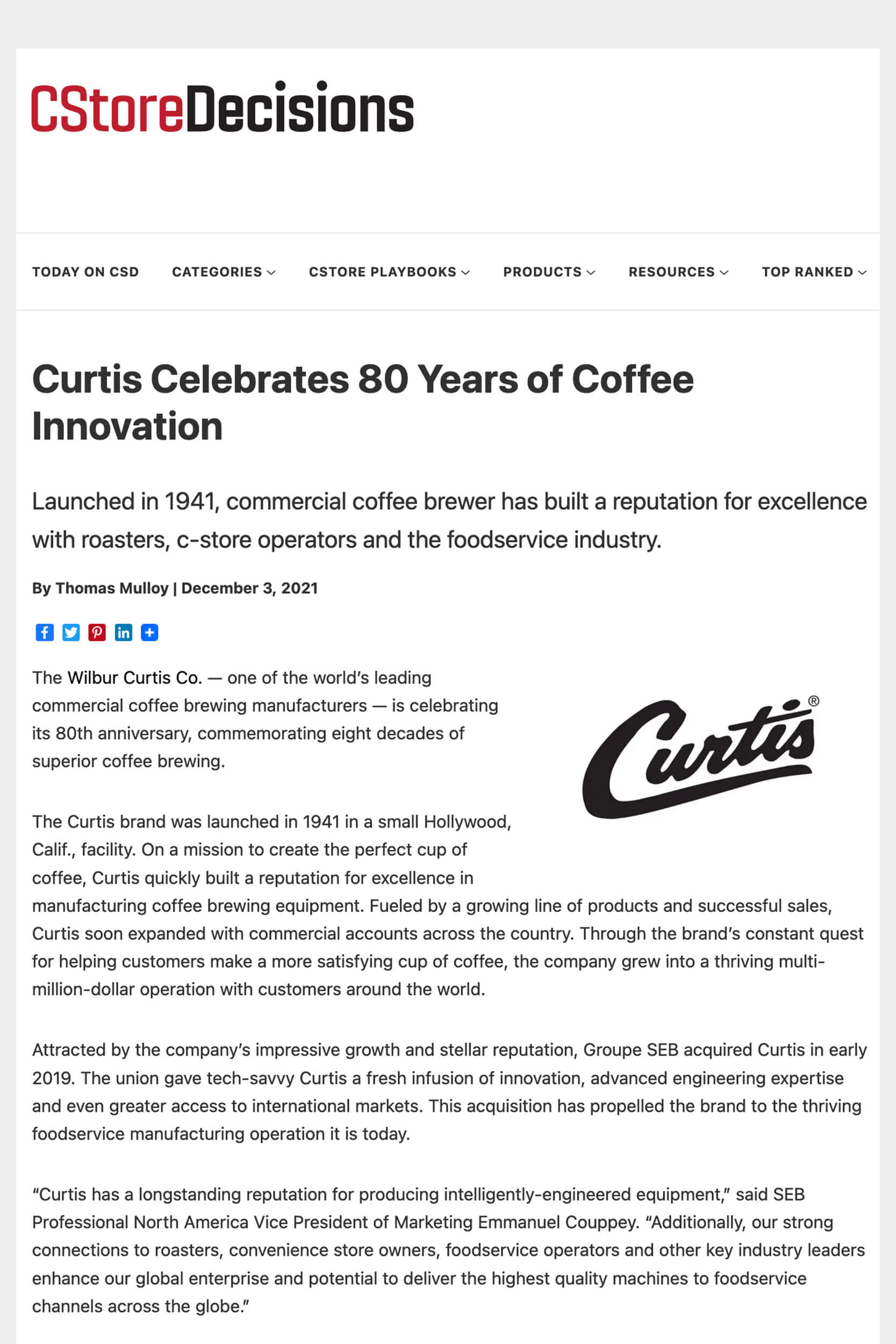 Curtis celebrates 80 years