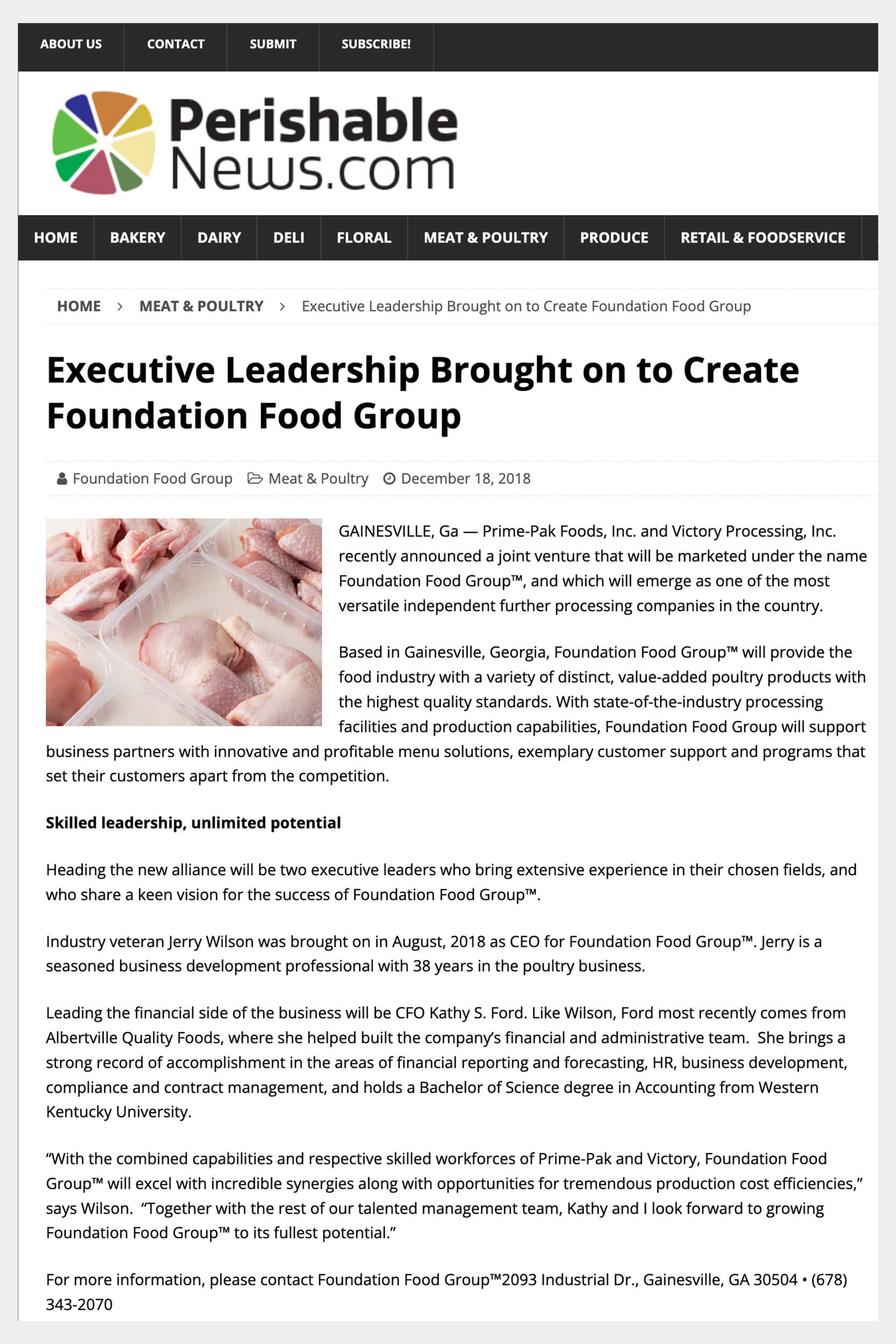 Fountation Food Group adds new leadership