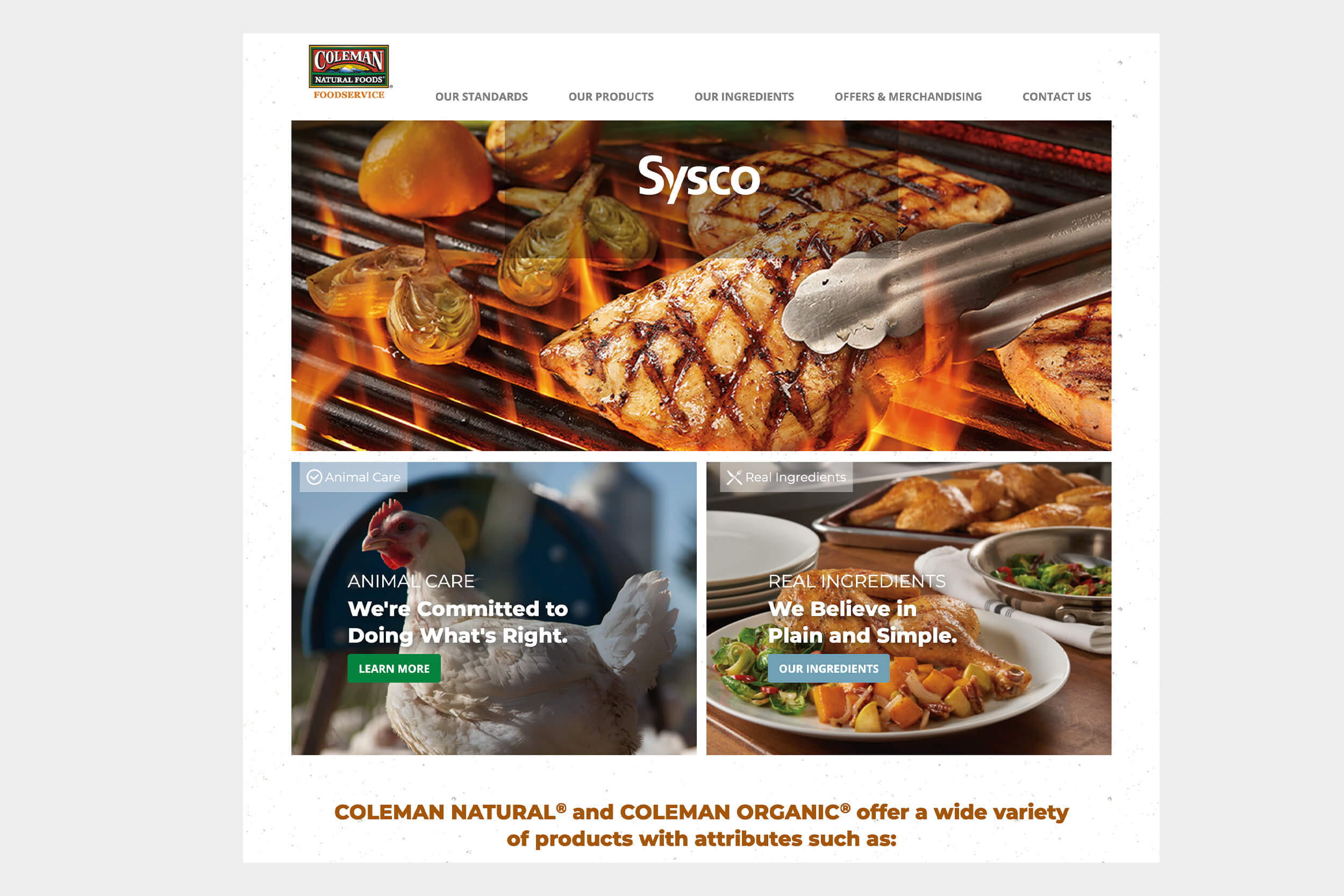 Coleman Foodservice Website